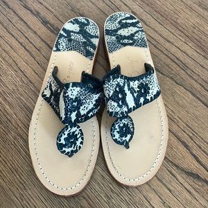 Snakeskin Jack Rogers Sandals - 8